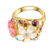 Big Flower Crystal Ring