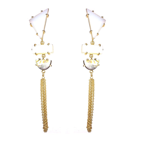 Summer Shimmer Tassel Danglers