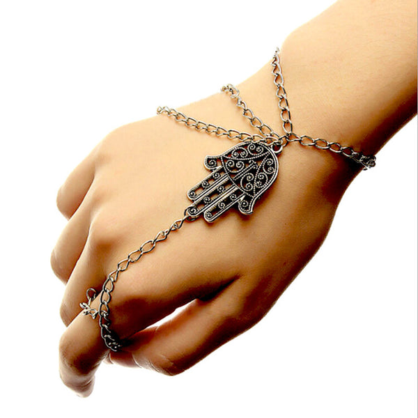 Fatima Hand Chain Link Ring