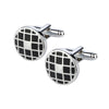 3D Round Grid Cufflinks