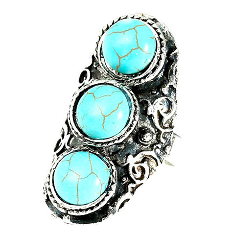 Three-Stone Boho Chic Ring