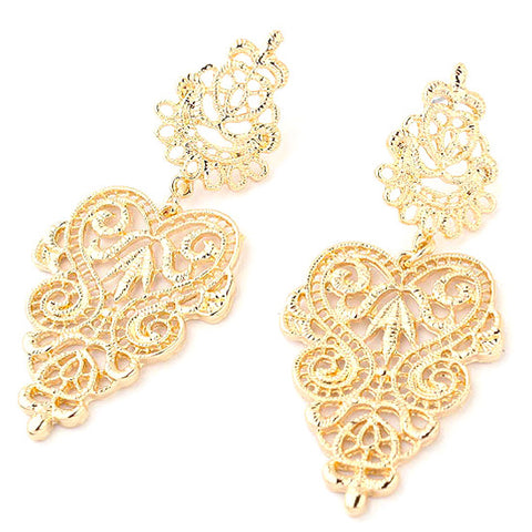 Wild Leaf carved Earrings