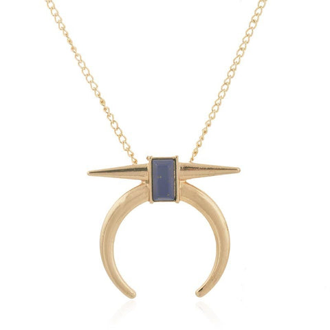 Geometric Horn Pendant Necklace