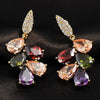 Crystal Petals Rainbow Earrings