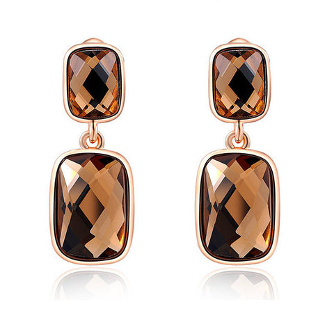 Two Squares Stone Earrings
