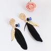 Feather Vintage Dangle Earrings