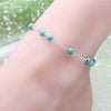 Turquoise Beaded Anklet