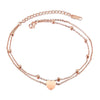 Sweet Heart Double Layer Anklet