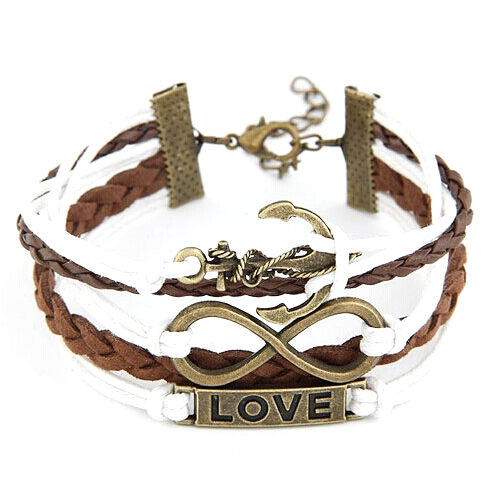 Multilayer Infinity Anchor Love Rope Bracelet