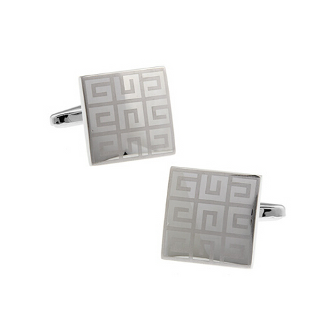 Laser Design Square Cufflinks