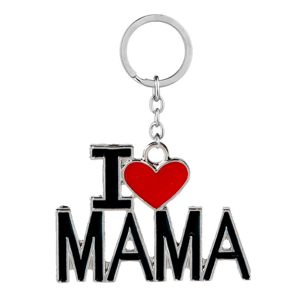 Blingg I LOVE MAMA Keychain Gift for Men & Women
