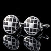 3D Round Grid Cufflinks
