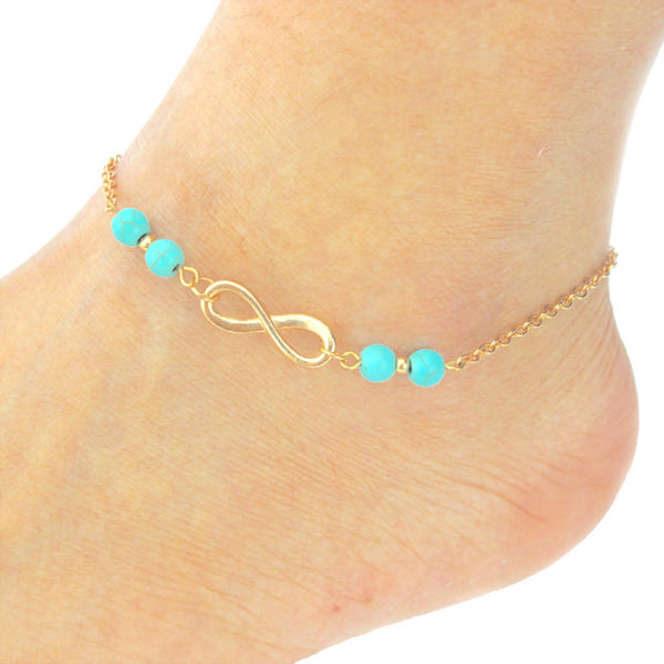Infinity Beaded Anklet