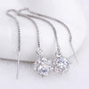 Cubic Crystal Tassel Earrings