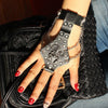Scorpion with Rivets Leather Bracelet