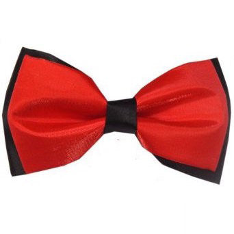 Red on Black Layered Bowtie