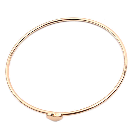 Heart Charm Bangle Bracelet