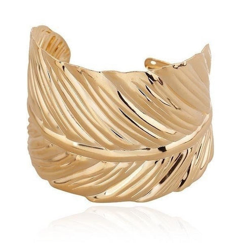 Delicate Feather Cuff Bracelet