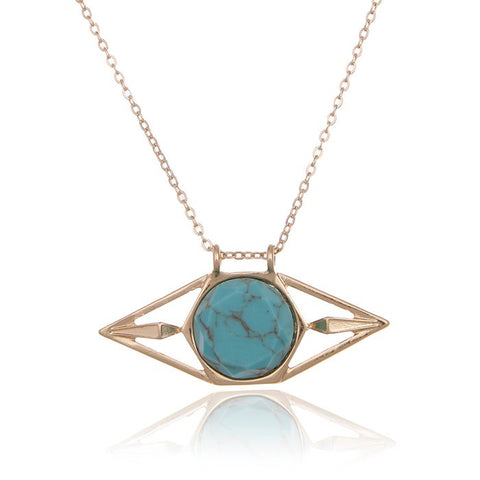 Rhombus Eye Pendant Necklace