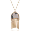 Geometric Snowflakes Semicircle Necklace
