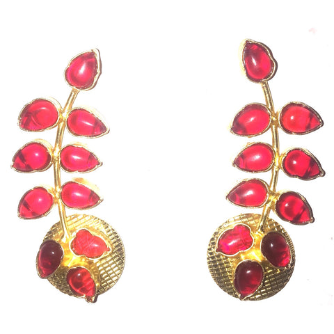 Red Leaves Arch Danglers