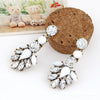 Crystal Leaves Drop Earrings