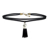 Black Tassel Pendant Choker Necklace