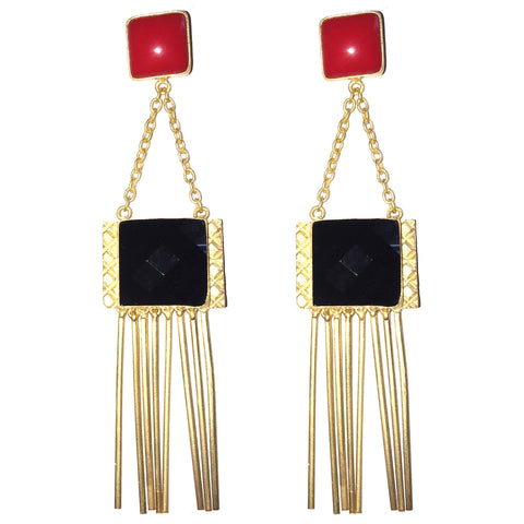 Falling Squares Tassel Danglers