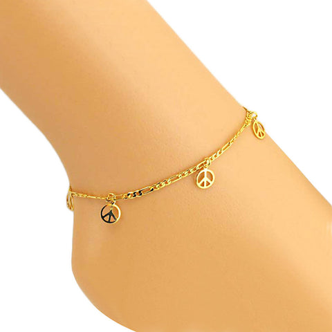 Peace Symbol Charms Anklet