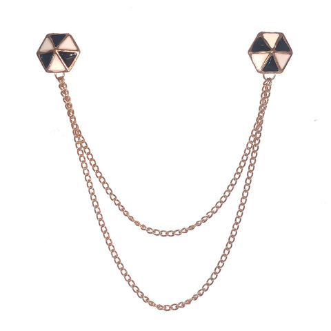 Two Trapezium Chain-Link Brooch