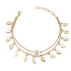 Delicate Leaves Pearl Anklet