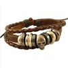 Rock Skull Braided Leather Bracelet