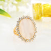 Crystal Flower Opal ring