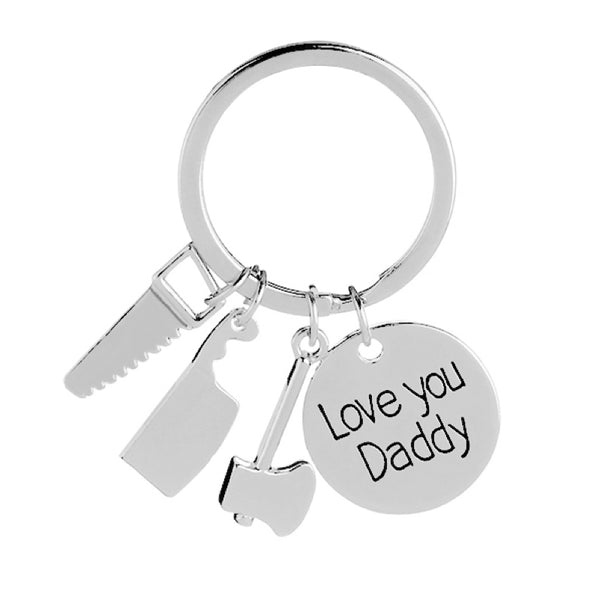 LOVE YOU DADDY Repair Tools Charms Keychain
