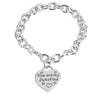 YOU ARE MY SUNSHINE Engraved Heart Charms Bracelet