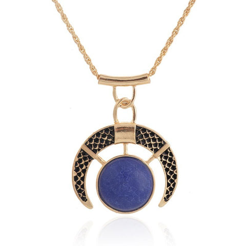 Moon Drop Pendant Necklaces