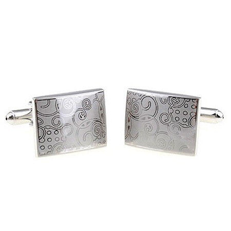Laser Pattern Glossy Cufflinks