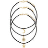 Star Moon Sun Pendant Choker Set (Set of 3)