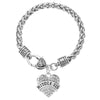 MIDDLE SISTER Crystals Studded Heart Charms Bracelet