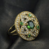Green Cubic Zirconia Ring
