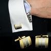 Golden Bars Rectangle Cufflinks