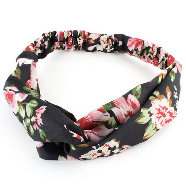 Floral Twist-Knot Head Wrap Headband