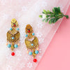 Beaded Coins Drop Earrings