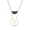 Big V Shape Layered Chain Necklace
