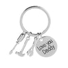 LOVE YOU DADDY Screwdriver/Hammer/Spanner Charms Keychain