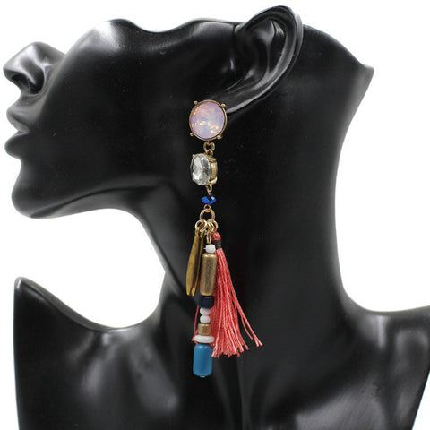 Long Tassel Tribal Earrings