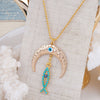Moon & Fish Pendant Chain