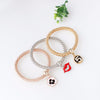 Sexy-lips Charms 3Pc Bracelet