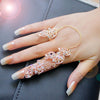 Kissing leaves Chain Link Ring