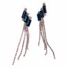 Touching Rectangles Tassel Earrings